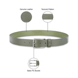 United Colors of Benetton Adriano Men’s Non-reversible Leather Belt-Olive