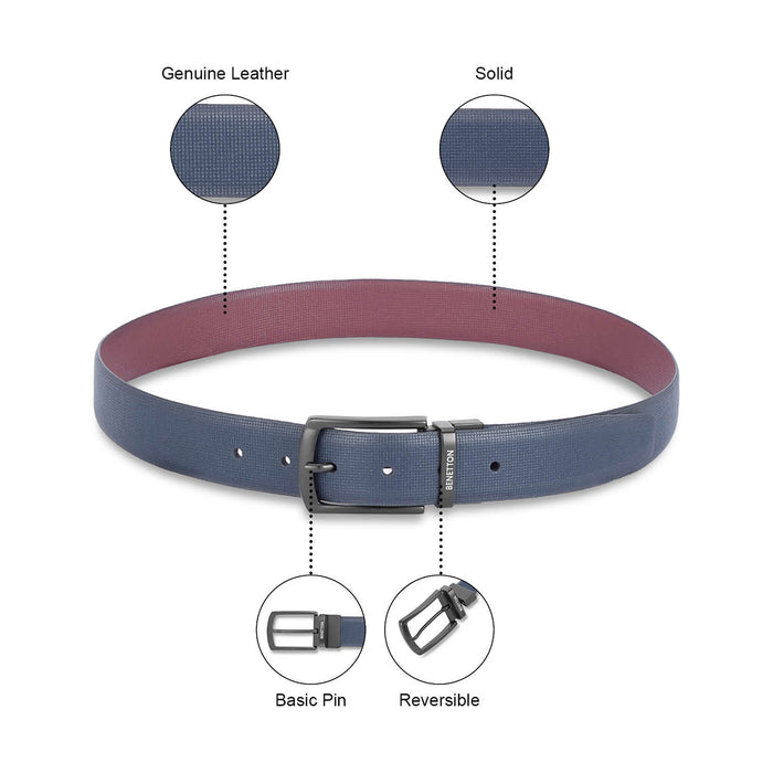 United Colors of Benetton Afro Men's Reversible Leather Belt