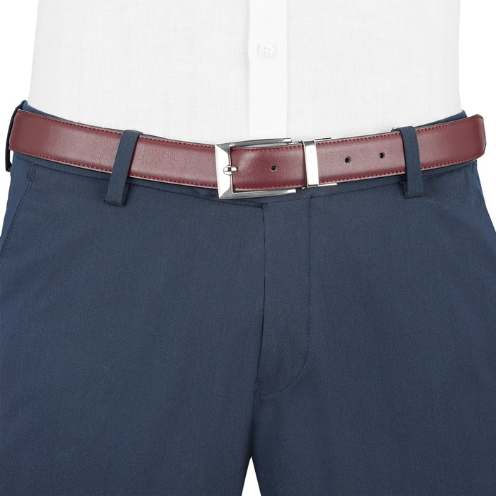 UCB Fredrico Men's Leather Reversible Belt Wine