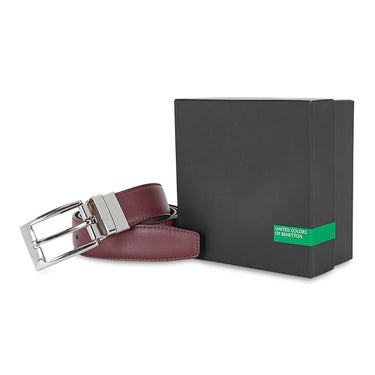 UCB Fredrico Men's Leather Reversible Belt Wine