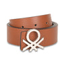 United Colors of Benetton Castello Men's Leather Reversible Belt-Tan
