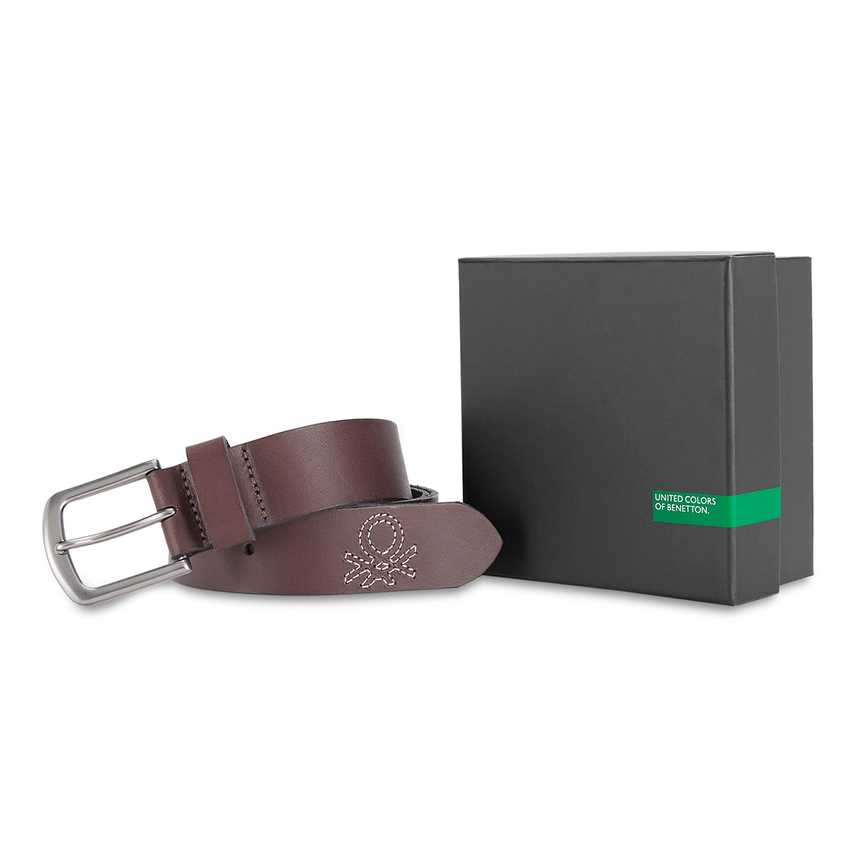 United Colors of Benetton Bradano Men’s Non-Reversible Leather Belt-Brown