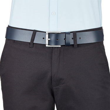 UCB Topino Men's Leather Non Reversible Belt Navy