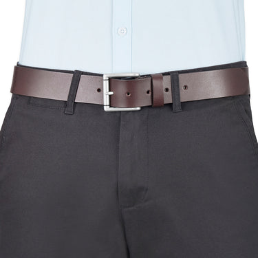 UCB Topino Men's Leather Non Reversible Belt Brown