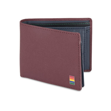 UCB Roan Men's Leather Multi Card Coin Wallet Wine