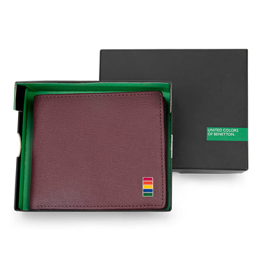 UCB Roan Men's Leather Multi Card Coin Wallet Wine