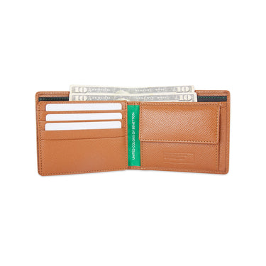 UCB Novara Men's Leather Multi Card Coin Wallet Tan