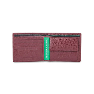 UCB Novara Men's Leather Global Coin Wallet Wine