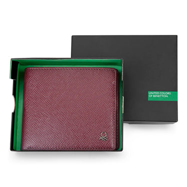 UCB Novara Men's Leather Global Coin Wallet Wine