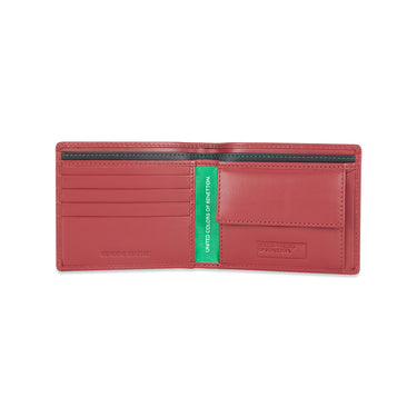 UCB Anzio Men's Leather Global Coin Wallet Red