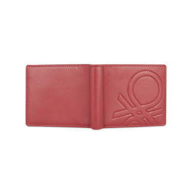 UCB Anzio Men's Leather Global Coin Wallet Red