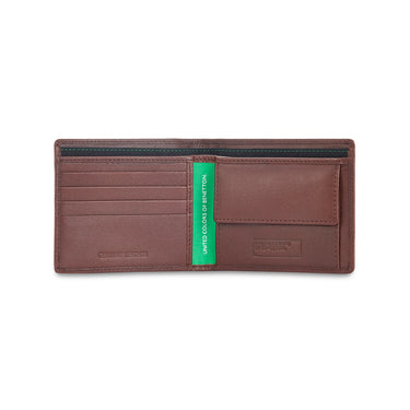 United Colors of Benetton Roque Men's Leather Global Coin Wallet-brown