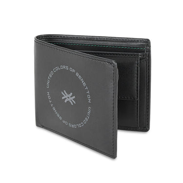 UCB Cormack Men's Leather Global Coin Wallet black