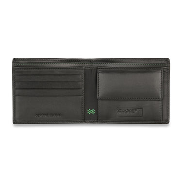 UCB Cloyd Men's Leather Global Coin Wallet Black
