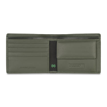 UCB Cloyd Men's Leather Global Coin Wallet Olive