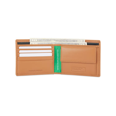 UCB Justino Men's Leather Global Coin Wallet Tan