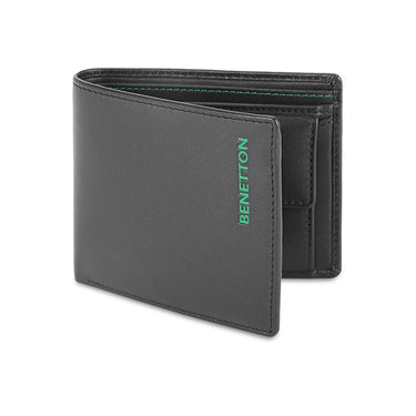 UCB Justino Men's Leather Global Coin Wallet Black