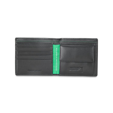 UCB Justino Men's Leather Global Coin Wallet Black