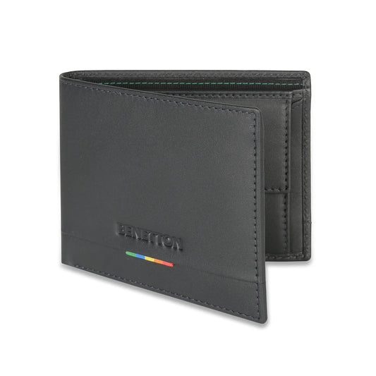 United Colors of Benetton Castriel Men’s Global Coin Leather Wallet-Navy