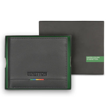 United Colors of Benetton Castriel Men’s Global Coin Leather Wallet-Navy