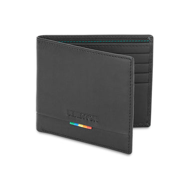 United Colors of Benetton Castriel Men’s Slimfold Wallet-Black