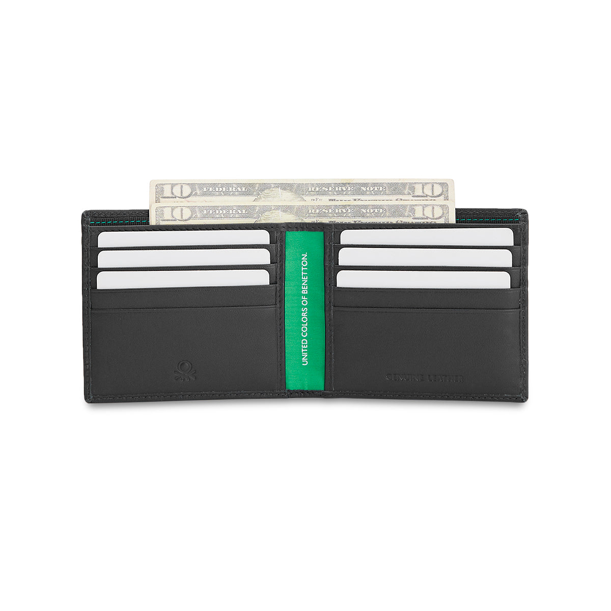 United Colors of Benetton Castriel Men’s Slimfold Wallet-Black