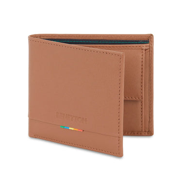 United Colors of Benetton Castriel Men’s Global Coin Leather Wallet-Brown