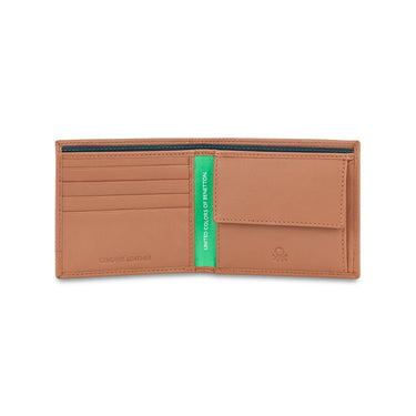 United Colors of Benetton Castriel Men’s Global Coin Leather Wallet-Brown