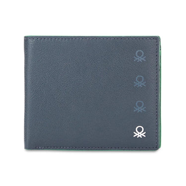United Colors of Benetton Caspian Men's Global Coin Leather Wallet-Navy