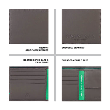 UCB Bradley Men's Leather Global Coin Wallet Brown