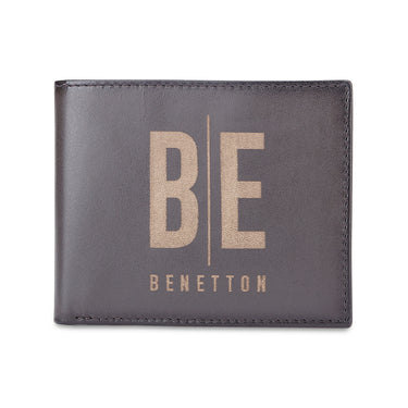 United Colors of Benetton Ackley Men's Global Coin Leather Wallet-Brown