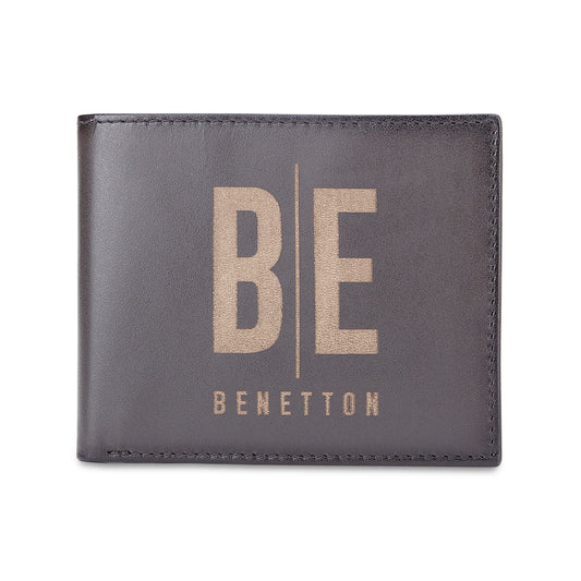 United Colors of Benetton Ackley Men’s Global Coin Leather Wallet-Brown