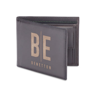 United Colors of Benetton Ackley Men’s Global Coin Leather Wallet-Brown