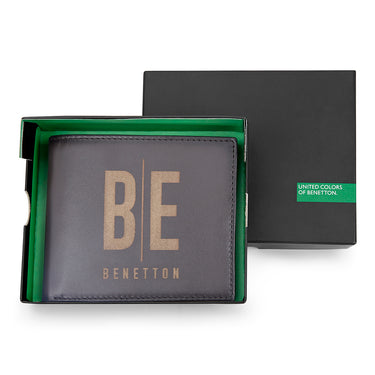 United Colors of Benetton Ackley Men’s Global Coin Leather Wallet-Brown