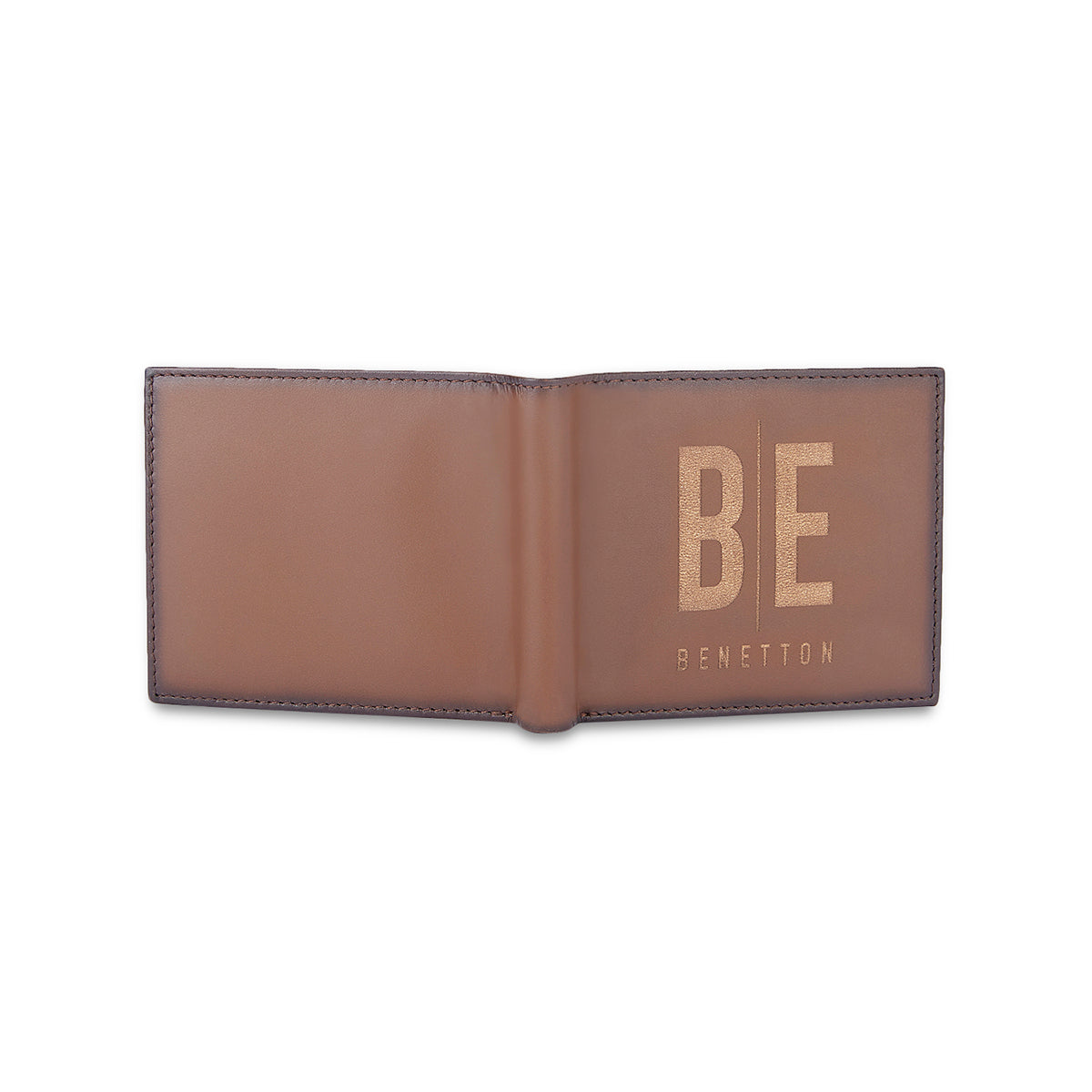 United Colors of Benetton Ackley Men’s Global Coin Leather Wallet-Tan