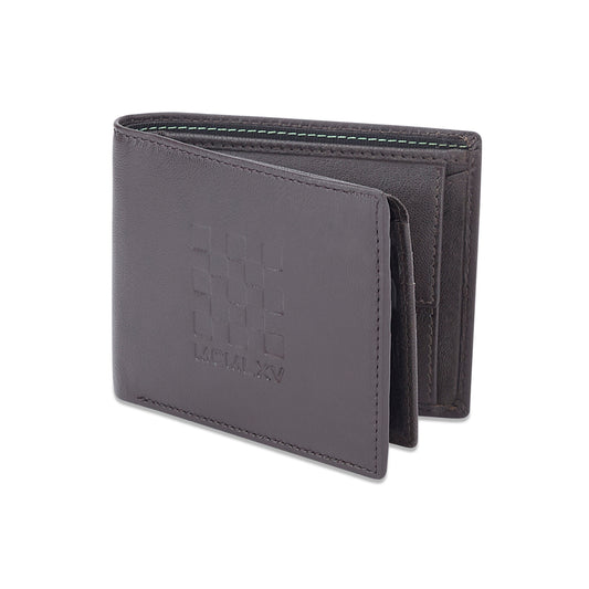 Ucb Eagen Men's Leather Multi Card Coin Wallet Brown