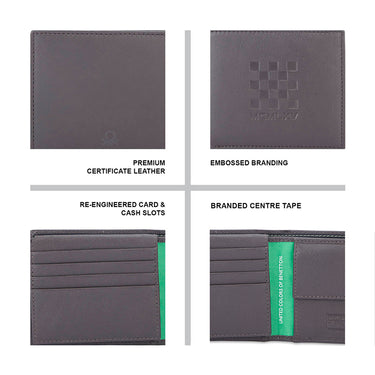 Ucb Eagen Men's Leather Multi Card Coin Wallet Brown