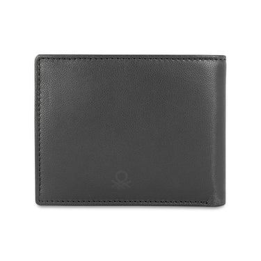 UCB Eagen Men's Leather Global Coin Wallet Black