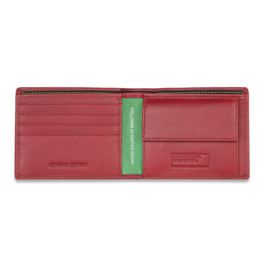 UCB Eagen Men's Leather Global Coin Wallet Wine