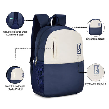 United Colors of Benetton Hemlock Non Laptop Backpack-Navy