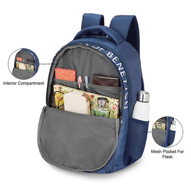 United Colors of Benetton Noble Laptop Backpack Blue