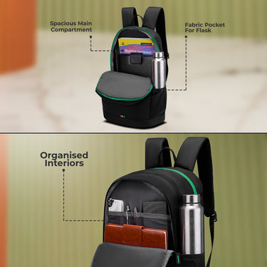benetton black pouch foldable travel backpack United Colors of Benetton Ming Non Laptop Backpack – BAGLINE