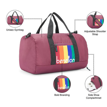 United Colors Of Benetton Billiard Gym Bag Wine