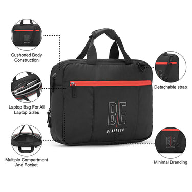 United Colors of Benetton Clover Business Case Black Red