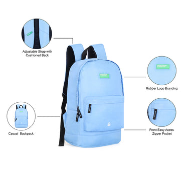 United Colors of Benetton Xenon Non Laptop Backpack light blue 