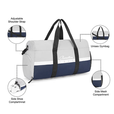 United Colors of Benetton Caiden Unisex Gym Bag white