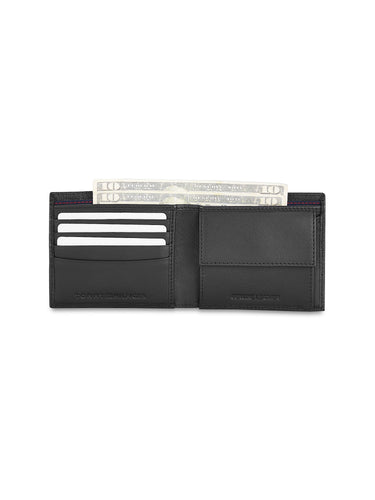 Tommy Hilfiger Arendal Mens Leather Global Coin Wallet-Black