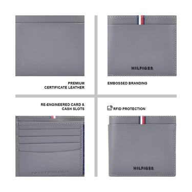 Tommy Hilfiger Drammen Men's Leather Wallet grey