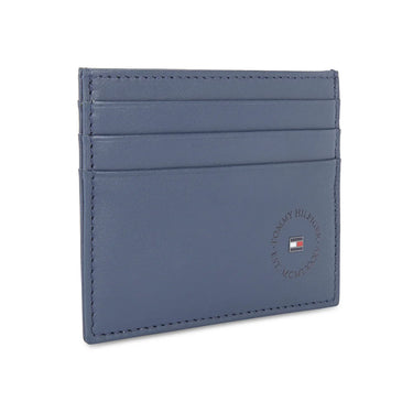 Tommy Hilfiger Floro Mens Leather Card Holder-Navy