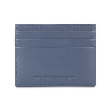 Tommy Hilfiger Floro Mens Leather Card Holder-Navy